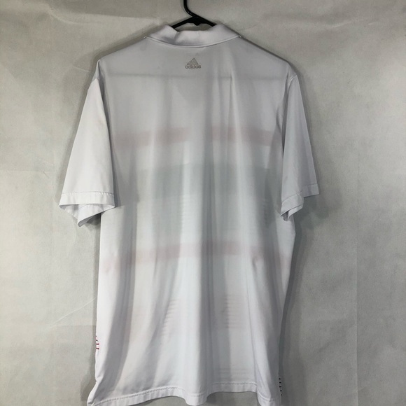 Adidas White With Stripes Polo - Picture 3 of 4